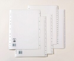 DIVIDERS MARBIG A4 PP 1-20 TAB WHITE