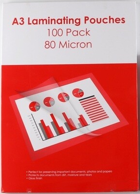 LAMINATING POUCH GNS BASIC A3 80 MICRONS PK100