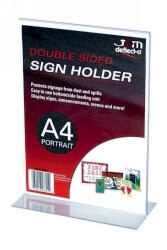DOCUMENT HOLDER DEFLECT-O A4 PORTRAIT DOUBLE SIDED 47801