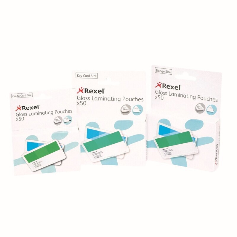 SP- LAMINATING POUCHES ID & CARD 63X98 GLOSS 2X180 MICRON PK50