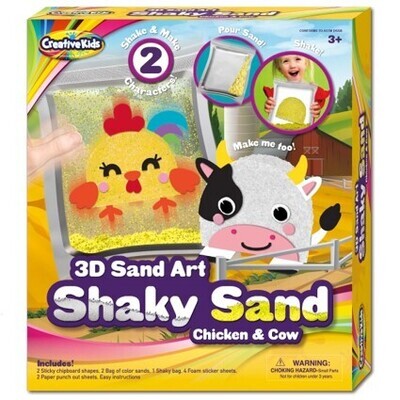 TOY BMS CREATIVE KIDS 3D SAND ART SET CHICKEN & COW