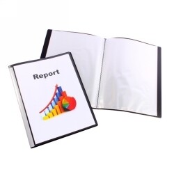 SP- DISPLAY BOOK BANTEX A4 INSERT SPINE & COVER FIXED BLACK 40P
