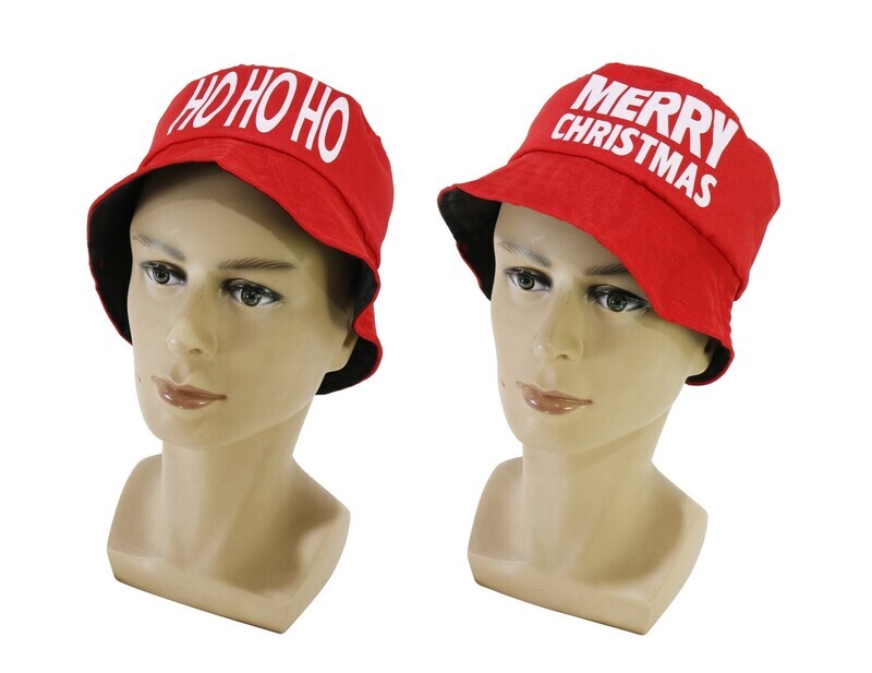 XMAS HAT BUCKET ADULT SIZE 4 ASST