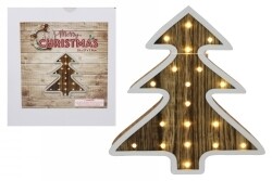 DECORATION XMAS WOODEN TREE WITH LED LIGHTS 270X250X350MM