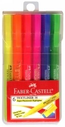 SP- HIGHLIGHTER FABER-CASTELL TEXTLINER 38 ASST FLURO WLT6