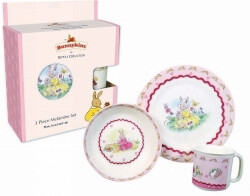 BABY GIFT BUNNYKINS 3 PIECE SET SWEETHEARTS PINK
