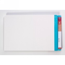 SP- FILE LATERAL AVERY 367X242MM WHITE SHELF WITH LT BLUE MYLAR TAB PK100
