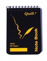 NOTEBOOK QUILL Q560 SPIRAL T/O 96PG