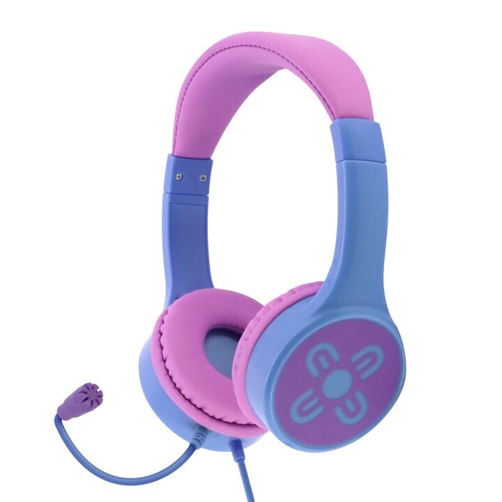 HEADPHONES MOKI CHATZONE W/BOOM MIC PINK/PURPLE