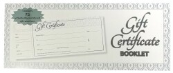 GIFT CERTIFICATE BOOKLET OZCORP IVORY/SILVER 25SHTS