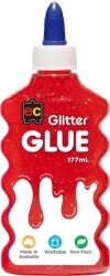 GLITTER GLUE EC 177ML RED