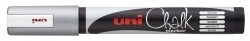 MARKER CHALK UNI 2.5MM BULLET TIP SILVER