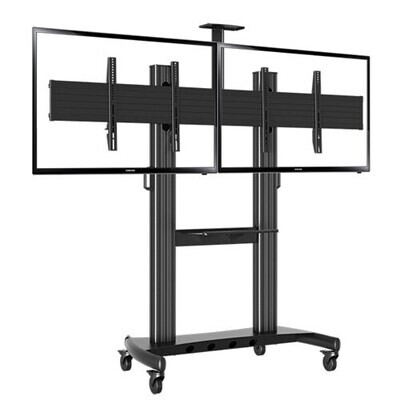 HEIGHT ADJUSTABLE TROLLEY FOR TV SCREEN SIZE 40"-65" MAX 136.4KG