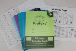 EXERCISE BOOK PROTEXT 225X175MM 8MM RULED PP COVER 96PG CROCODILE