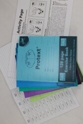 EXERCISE BOOK PROTEXT 225X175MM 8MM RULED PP COVER 128PG GRASSHOPPER