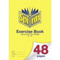 SP- EXERCISE BOOK SPIRAX A4 104 18MM DOTTED THIRDS 48PG