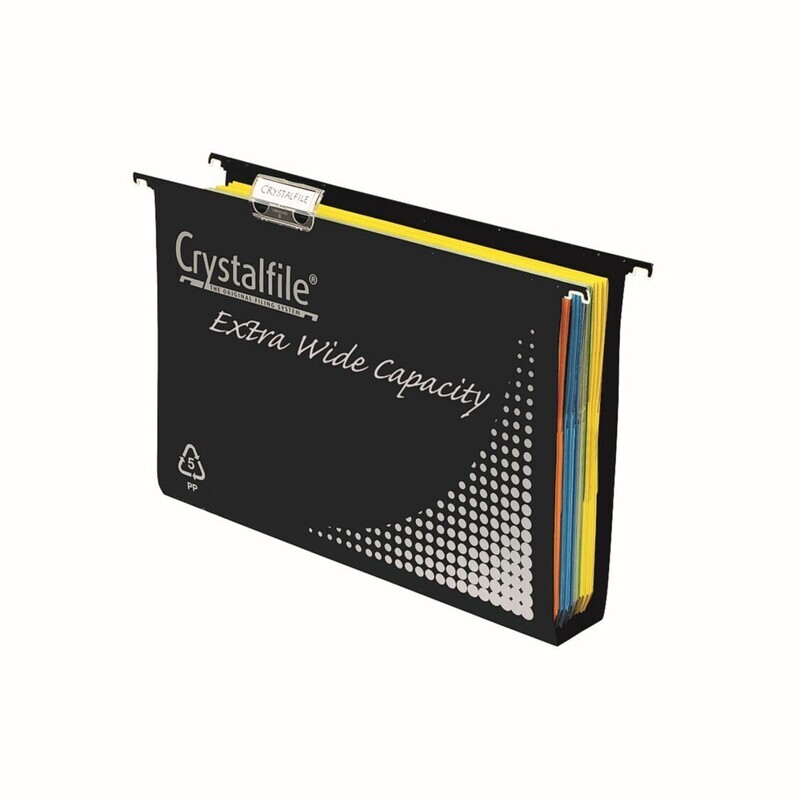 SP- SUSPENSION FILES CRYSTALFILE FOOLSCAP PP EXTRA WIDE 50mm (10)