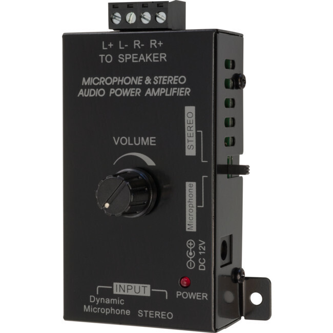 STEREO AUDIO POWER AMPLIFIER FOR IN CEILING PASSIVE SPEAKER D-CLASS AMP 15W RMS @ 0.06 THD