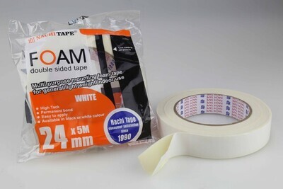 DOUBLE SIDED TAPE NACHI 24MM X 5M WHITE