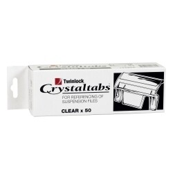 INDEX TABS CRYSTALFILE CRYSTALTABS SQUARE CLEAR BX50