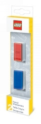 PENCIL SHARPENER LEGO W/BUILDABLE BRICKS WHITE PK2