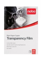 TRANSPARENCY FILM NOBO A4 PLAIN COPIER PP100C-20 PK20