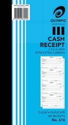 CASH REC BOOK OLYMPIC 616 DUP 4TV 254X136