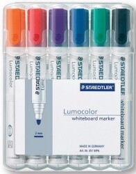 MARKER WHITEBOARD STAEDTLER 351 BULLET ASST WLT6