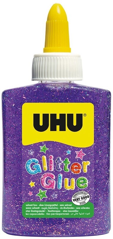 GLUE UHU 88ML GLITTER PURPLE