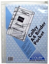 SP- BINDER POCKET COLBY A4 145A WITH TOP ZIP CLEAR