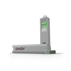 Lindy USB-C Port Blockers & Key - 4 Pack (Green)