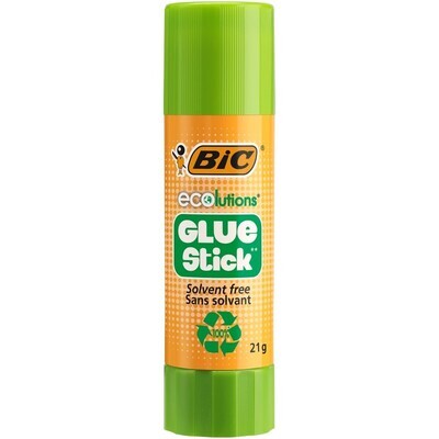 GLUE STICK BIC 21G RECYCLED ECO CLEAR