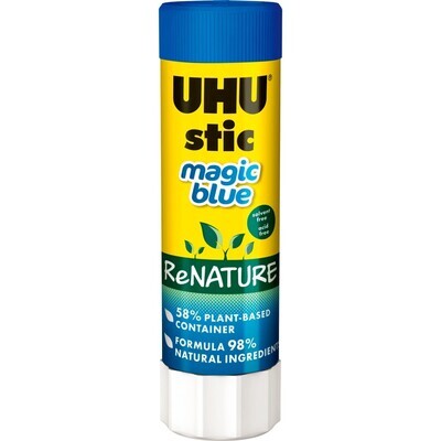 GLUE STIC UHU 21G RENATURE BLUE