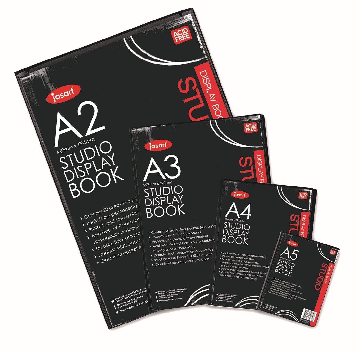 DISPLAY BOOK JASART A5 BLACK 20P