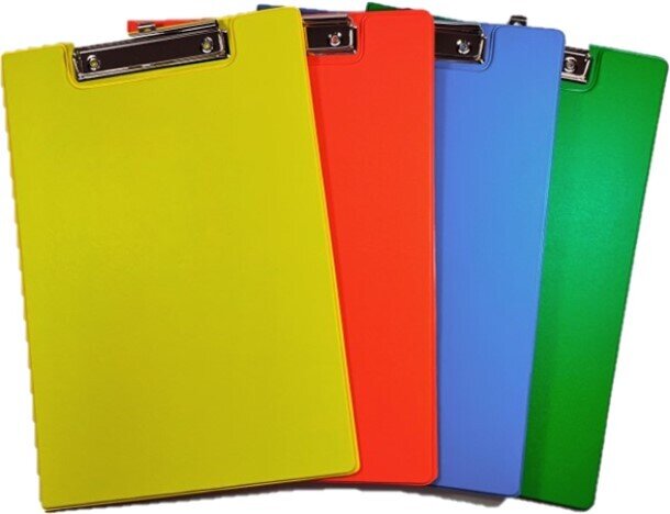 CLIPFOLDER GNS A4 W/POCKET BRIGHT ASST