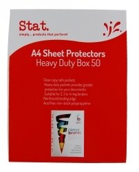SHEET PROTECTORS STAT A4 70 MICRON CLEAR BX50