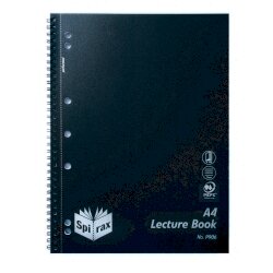 LECTURE BOOK SPIRAX A4 P906 PP S/O BLACK 140PG