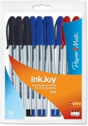 PEN PAPERMATE INKJOY 100 1.0MM MED ASST PK10