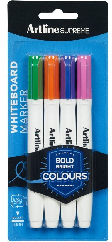 MARKER WHITEBOARD ARTLINE SUPREME BRIGHTS ASST PK4