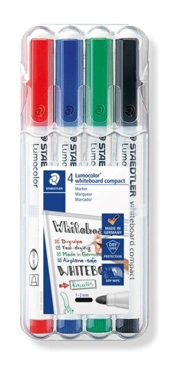 MARKER WHITEBOARD STAEDTLER 341 COMPACT ASST WLT4