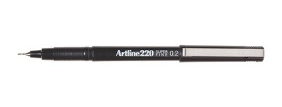 PEN ARTLINE FINELINER 220 0.2MM SUPERFINE BLACK