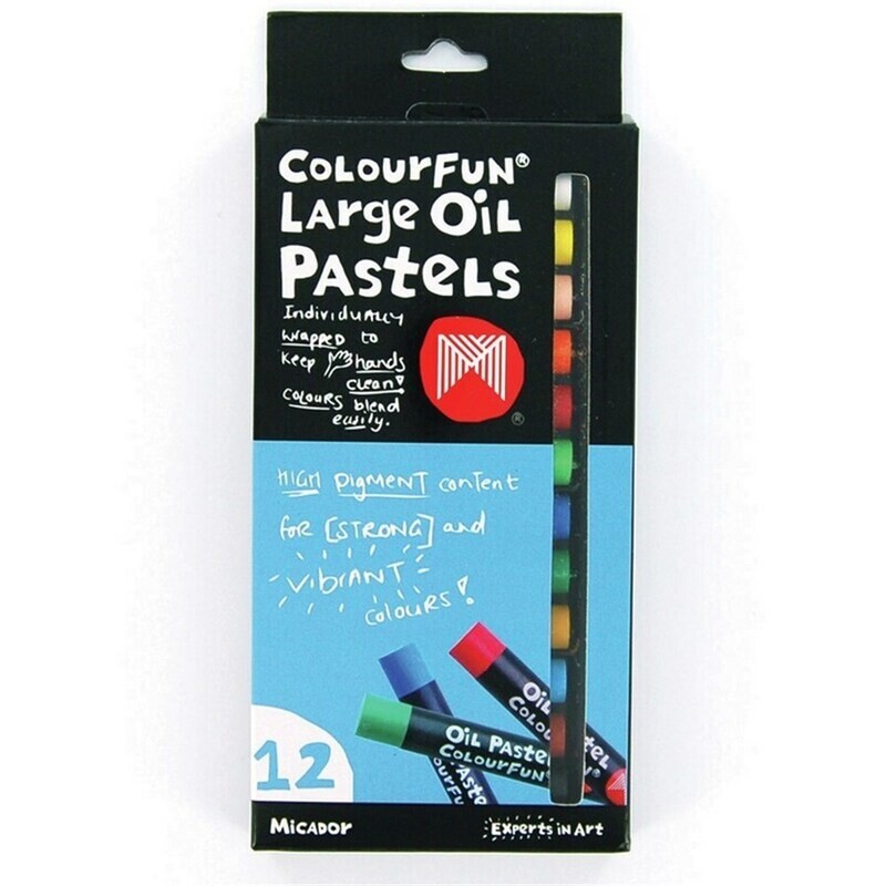 OIL PASTELS MICADOR LARGE COLOURFUN ASST PK12