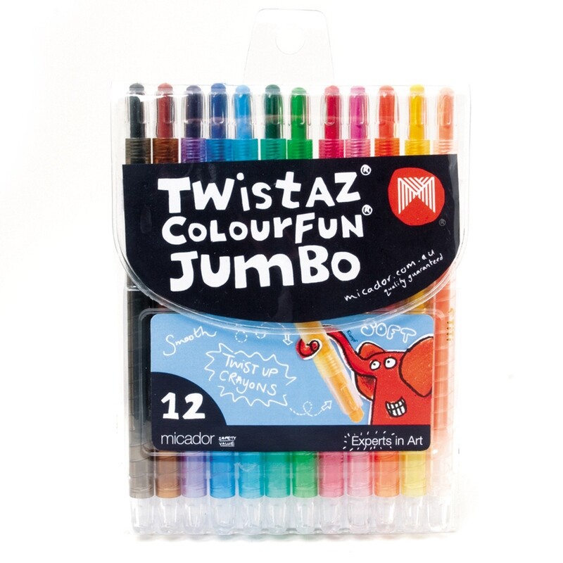 CRAYONS MICADOR TWISTAZ COLOURFUN JUMBO PK12