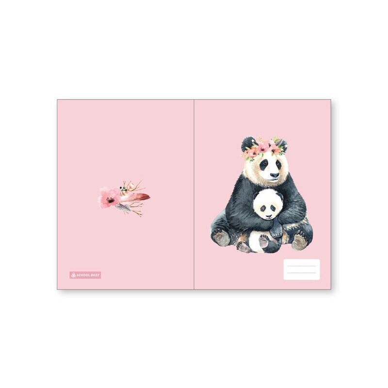 BOOK COVERS SCHOOL BUZZ SCRAPBOOK 340X250MM FLOWER PANDA