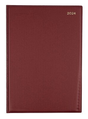 DIARY 2024 COLLINS BELMONT A4 147.V78 PVC 1DTP CHERRY RED