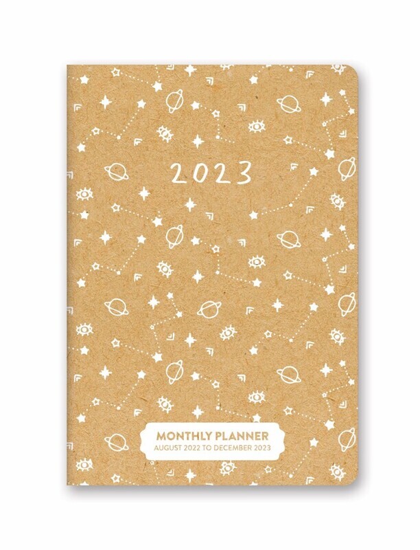 PLANNER 2023 ORANGE CIRCLE 120X170MM TINY TOTEMS MTHLY POCKET