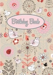 BOOK BIRTHDAY OZCORP 100X150MM PINK BIRDS