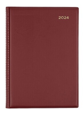 DIARY 2024 COLLINS BELMONT A5 287.V78 PVC 2DTP CHERRY RED
