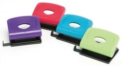 PUNCH MARBIG 2 HOLE PLASTIC MED 20SHT BRIGHT COLOURS ASSTD