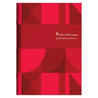 PLANNER DIARY 2024 COLLINS A4 51.C15 GEO RED